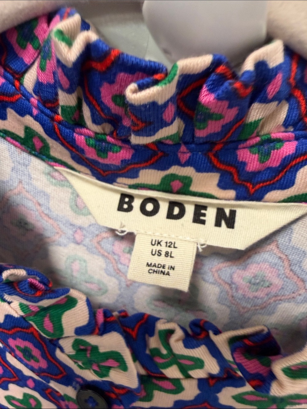 BODEN BLUE WILLOW TIERED JERSEY DRESS! - Picture 2 of 13
